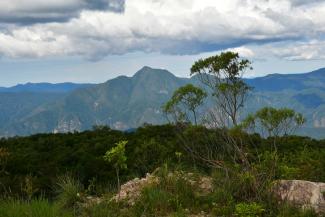 View of the Serranía del Iñao protected area in the Andes. 