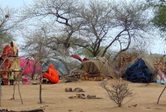 Sudanese refugees in Chad’s desert.