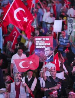 Increasingly self-confident: Erdoğan supporters after the coup attempt in July 2016.
