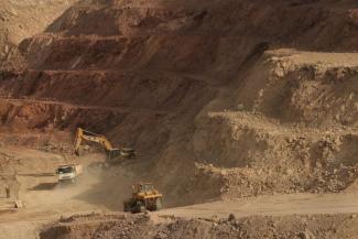 Peruvian copper mine: human rights abuses are common in resource extraction.