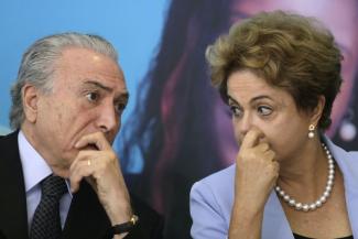 Temer und Rousseff last summer.
