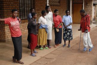 Inclusion is a human right: meeting at a faith-based reconciliation centre in Rwanda.