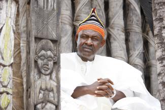 Traditioneller Rechtssprecher im ländlichen Raum: Dorf-Chief in Kamerun.