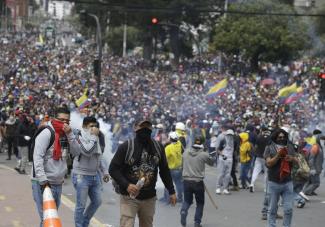 Gestiegene Spritpreise führten 2019 zu Massenprotesten in Ecuador.
