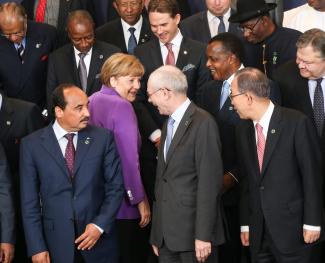 Deutschlands Kanzlerin Angela Merkel auf dem Afrika-EU-Gipfel in Brüssel vergangenes Jahr.