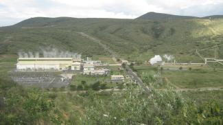 So far, climate-finance has mostly focused on mitigating global warming: geothermal power station in Kenya.