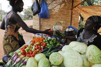 Farmers’ market in rural Burkina Faso.
