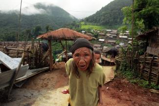 A great-grandmother with her great-grandchild in Thailand.