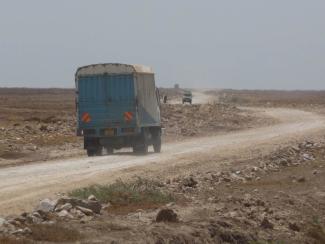 African road systems tend to be poor: truck in Tanzania in 2010.