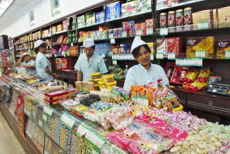 Sweets department in a Shanghai supermarket in 2007.