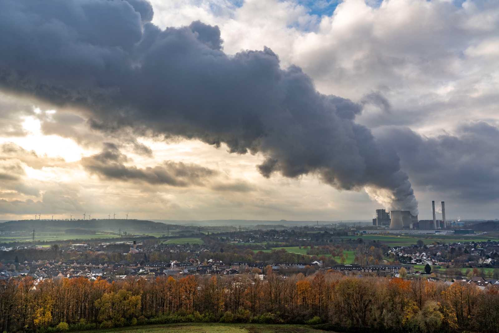 OECD members have failed to reduce carbon emissions sufficiently: coal-fired power station near Cologne. 