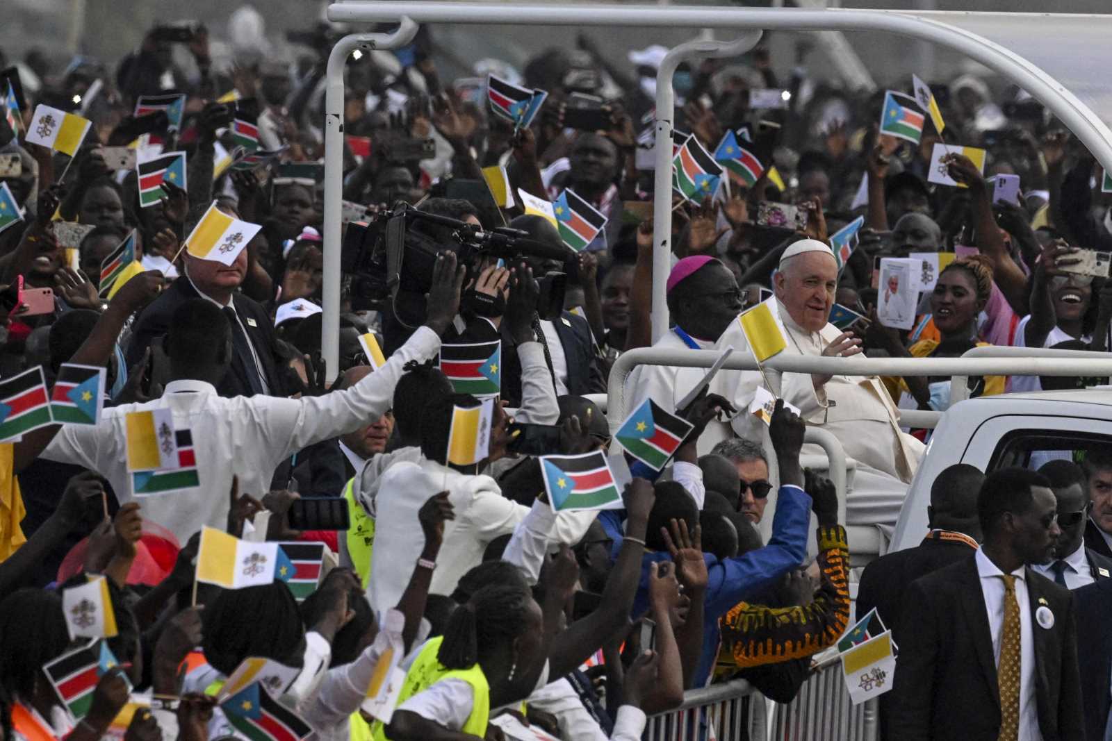 Papst Franziskus in Juba. 