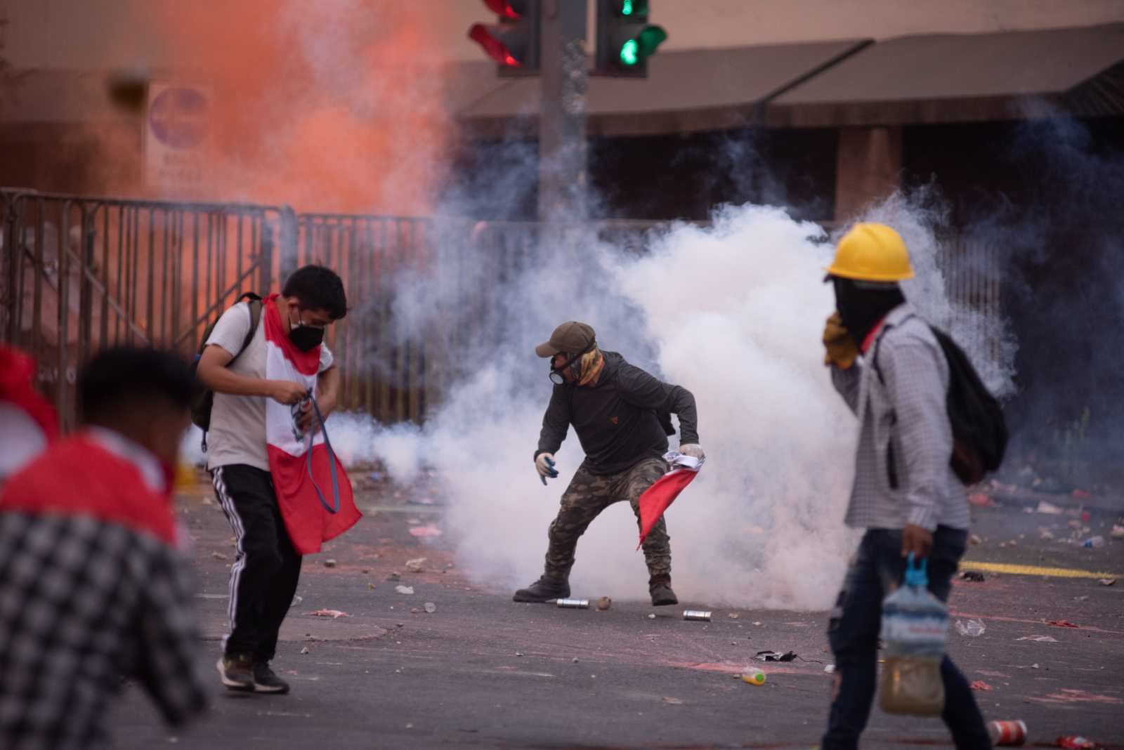 Violent protests against Peru’s President Dina Boluarte and the police in January. 