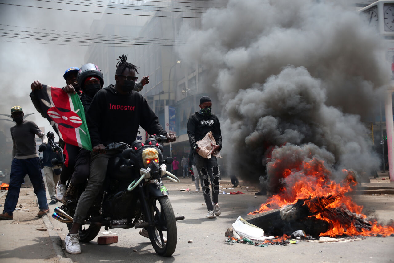 Protestierende in Nairobi.