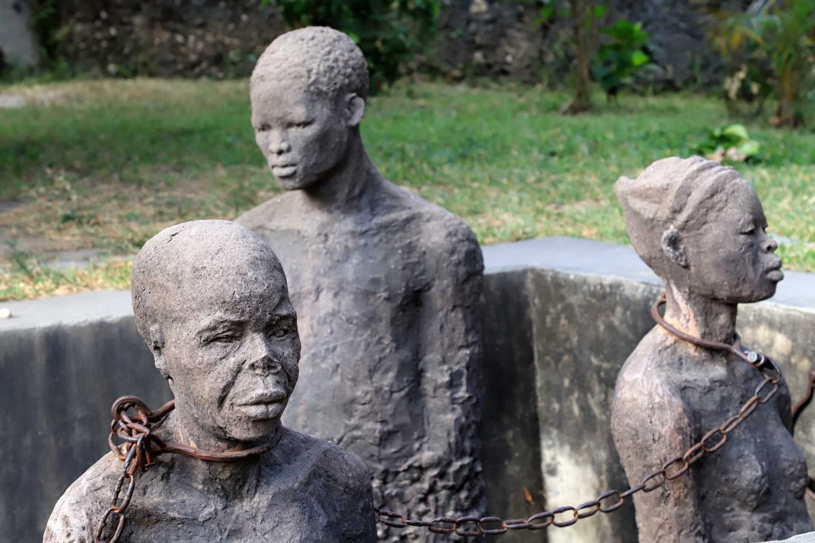 Slave trade monument in Zanzibar.