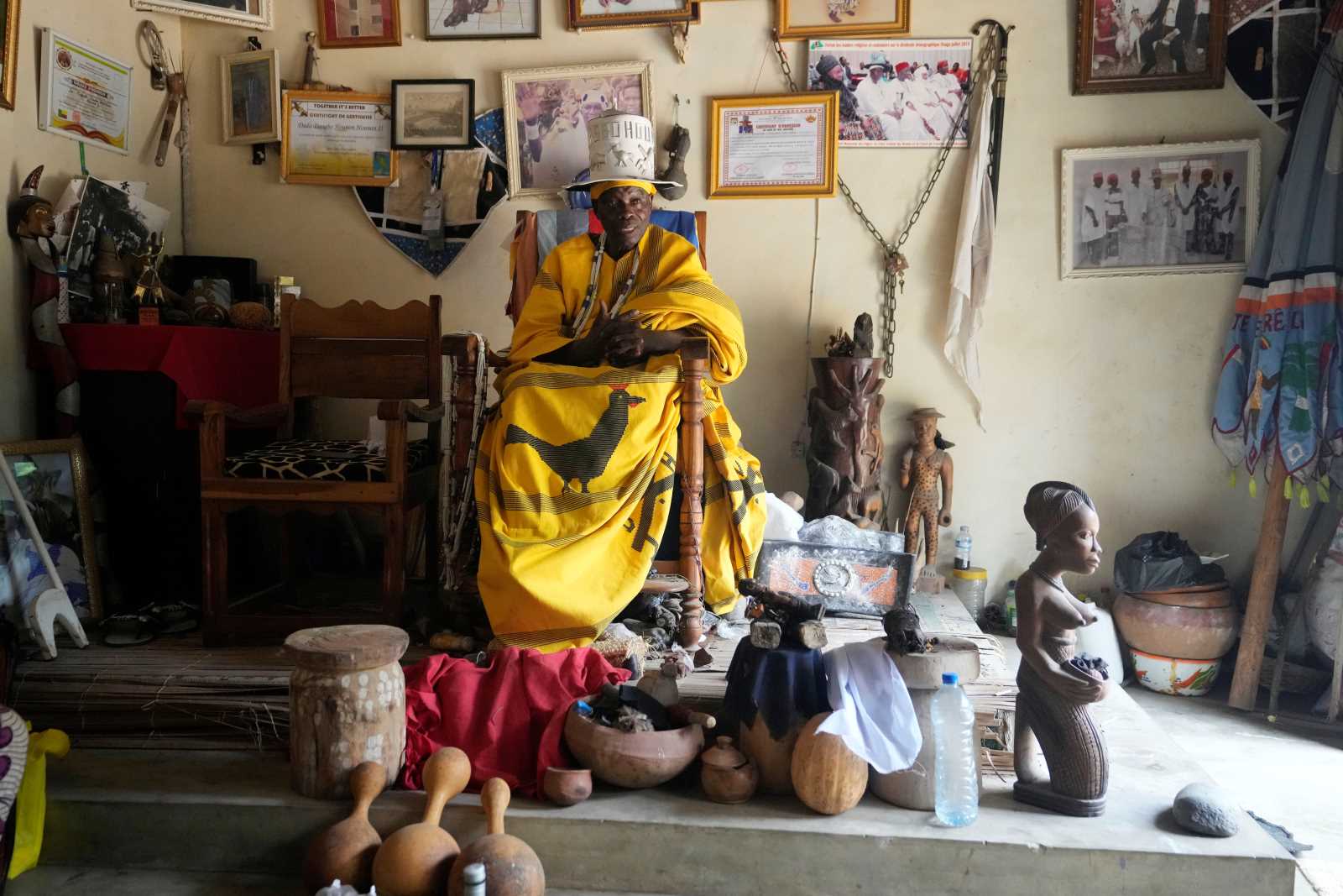 Dada Daagbo Hounon Hounan II, the Supreme Spiritual Voodoo Chief, in his palace in Ouidah last year.