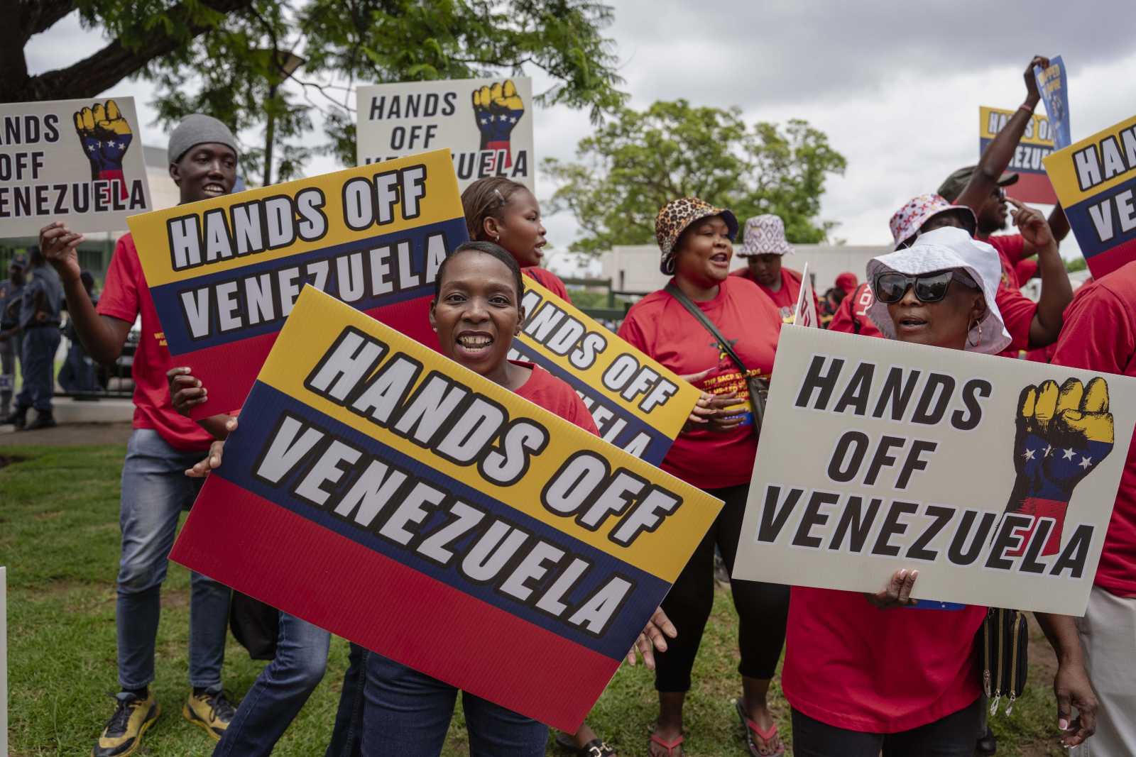 Demonstration in South Africa in January against US actions in Venezuela.