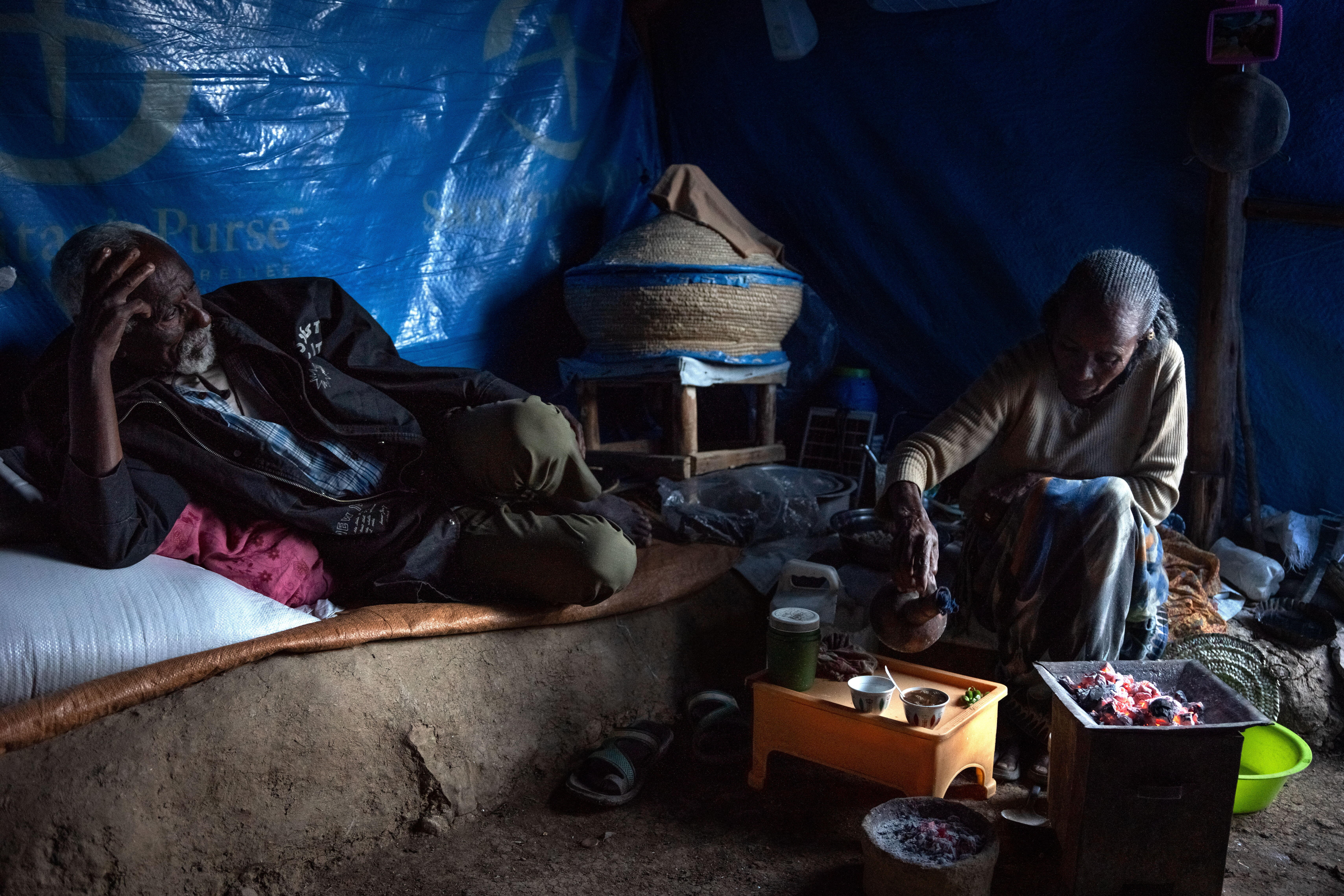 Viele Menschen leben nach wie vor in Geflüchtetencamps, wie hier in Mekelle, der Hauptstadt von Tigray.