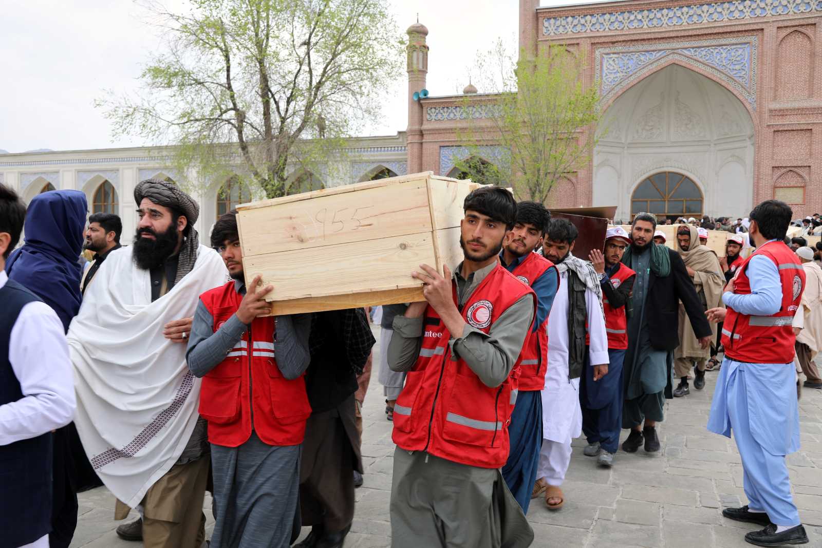 Funeral for the victims of a Pakistani airstrike on a drug rehabilitation clinic in Kabul in March. According to UN sources, at least 143 civilians were killed in the attack. 