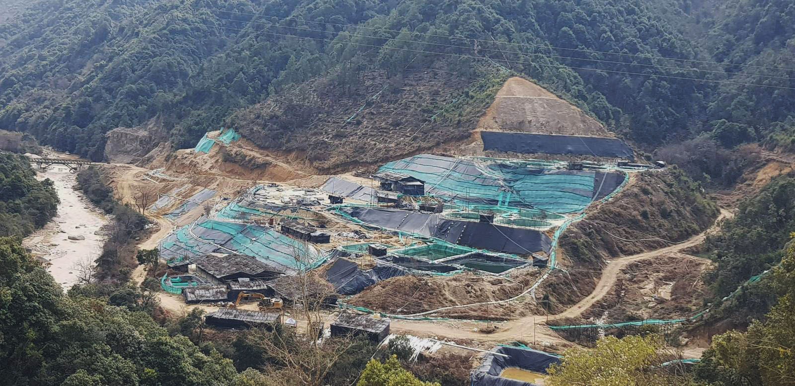 Ein Abbaugebiet für Seltene Erden in Kachin State in Myanmar.