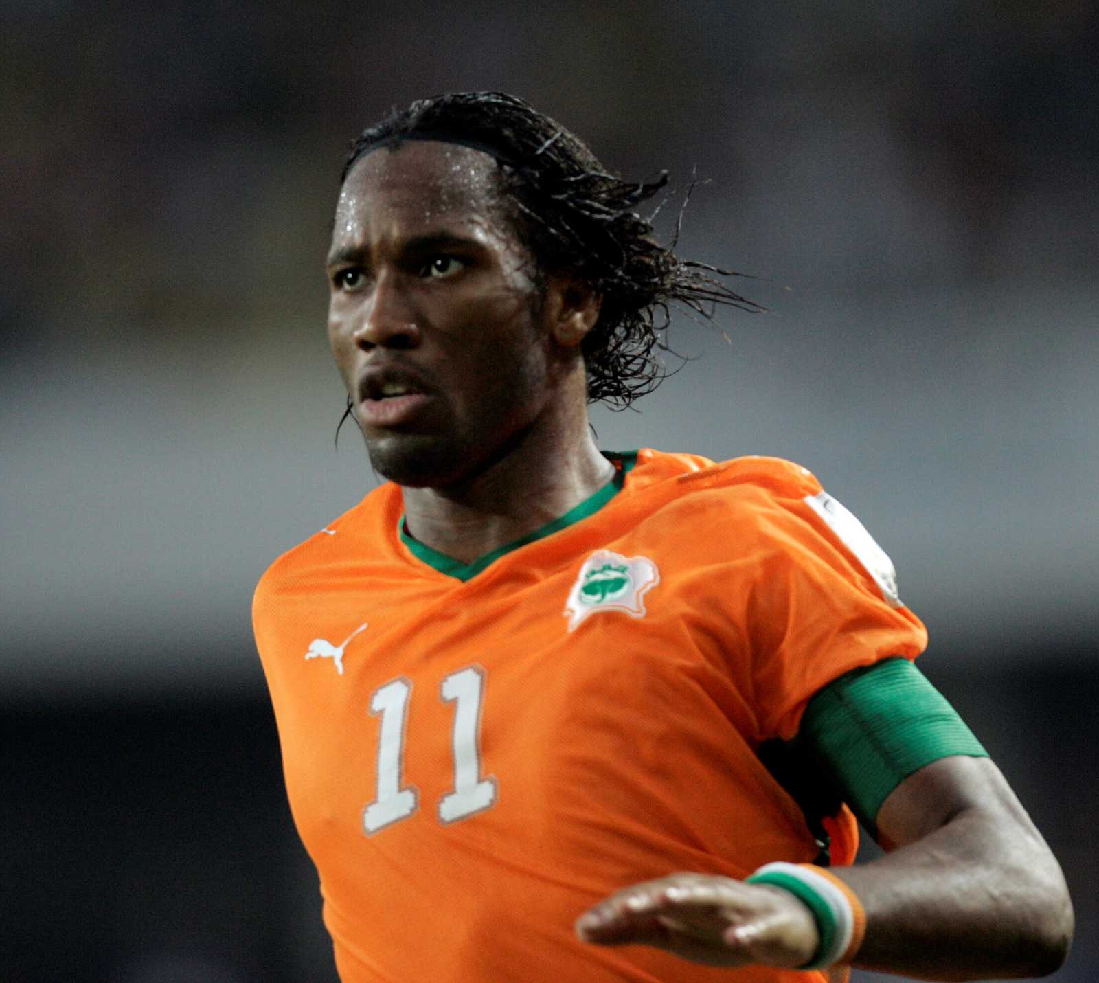 Kämpfte für sein Team und sein Land: Didier Drogba beim Spiel gegen Benin 2008, damals Kapitän der Nationalmannschaft von Côte d’Ivoire.