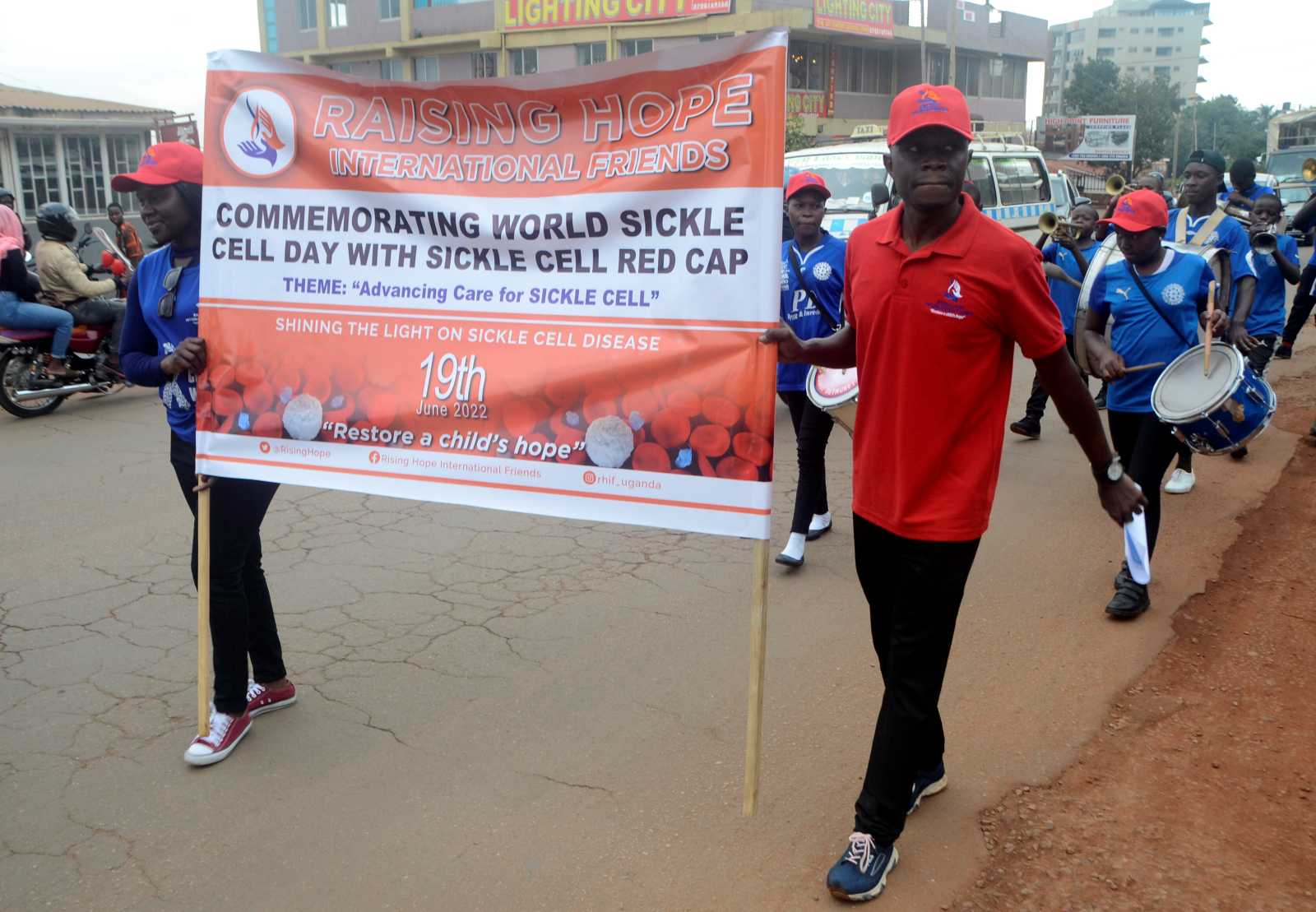 Nigeria is not the only country affected by sickle-cell disease: awareness campaign in Uganda in 2022.