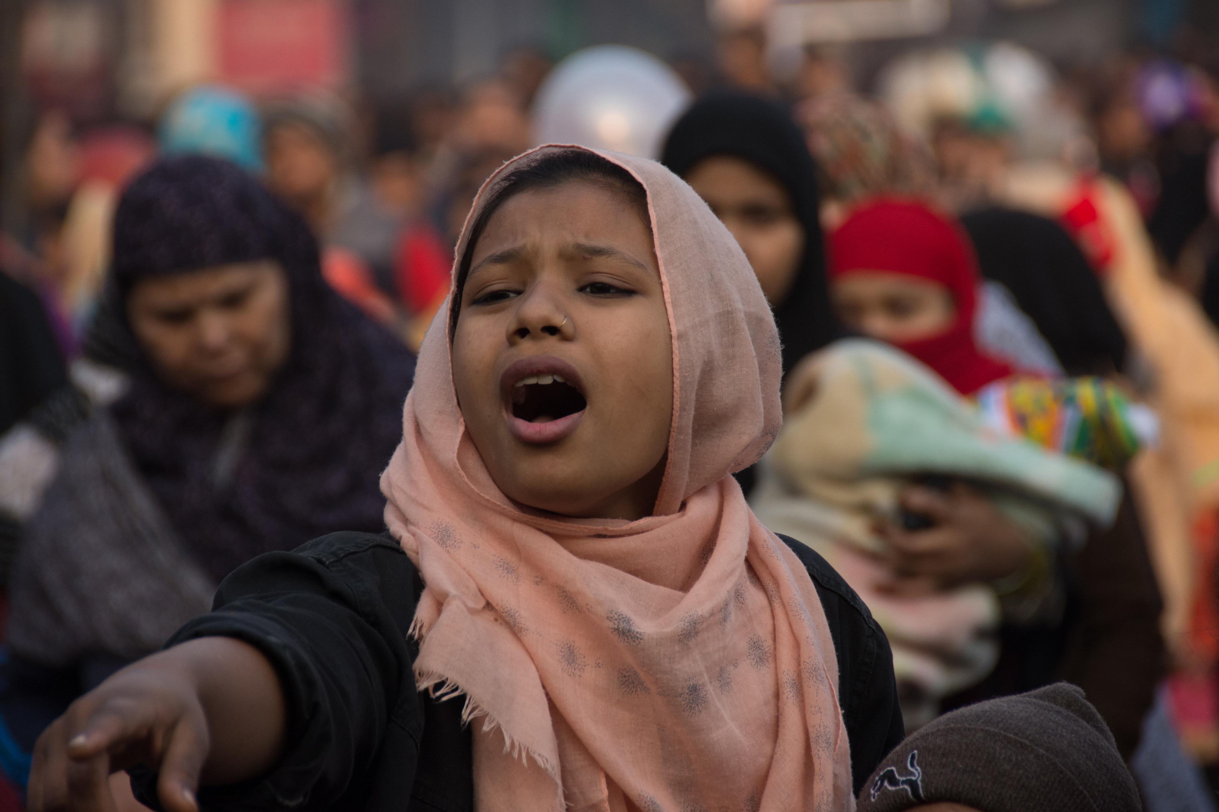 Javed Sultan / picture alliance / AA Protest in Delhi: Muslim women are selfconfidently insisting on a modern understanding of citizens' rights.