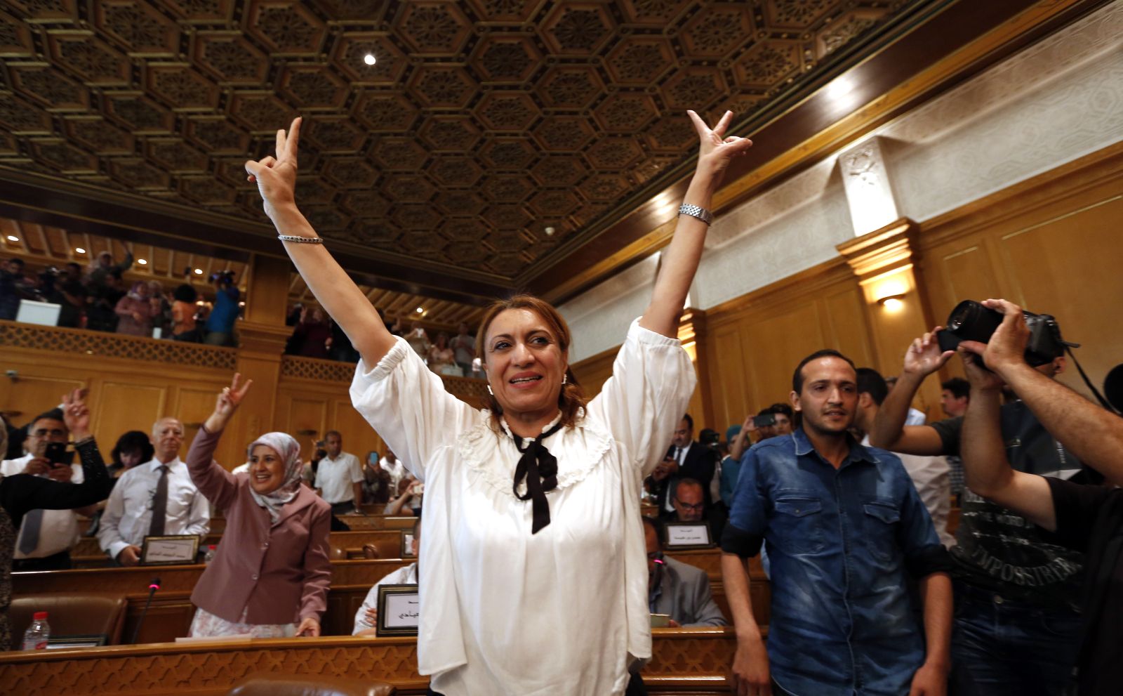 picture-alliance/AP Photo Souad Abderrahim of the Muslim Ennahda party is the mayor of Tunis.