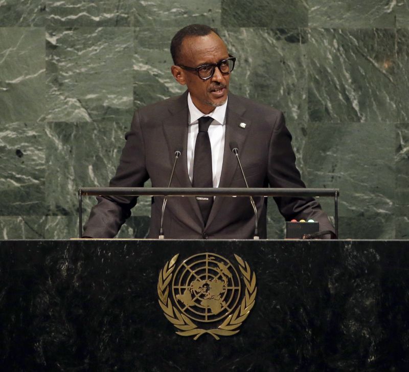 A strong voice for pan-African interests: Kagame addressing the UN in September 2017.