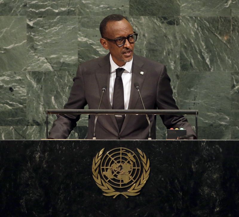 Wenig/picture-alliance/AP Photo A strong voice for pan-African interests: Kagame addressing the UN in September 2017.