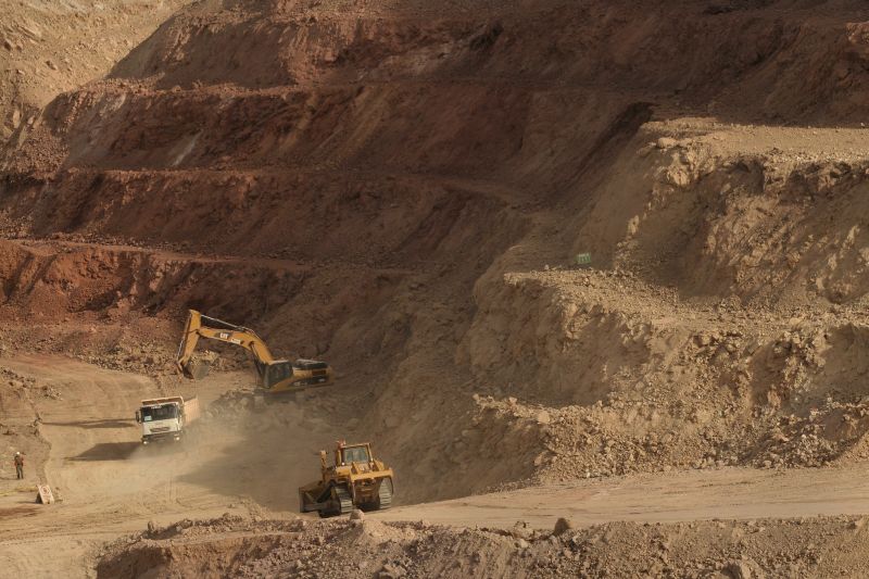 Peruvian copper mine: human rights abuses are common in resource extraction.