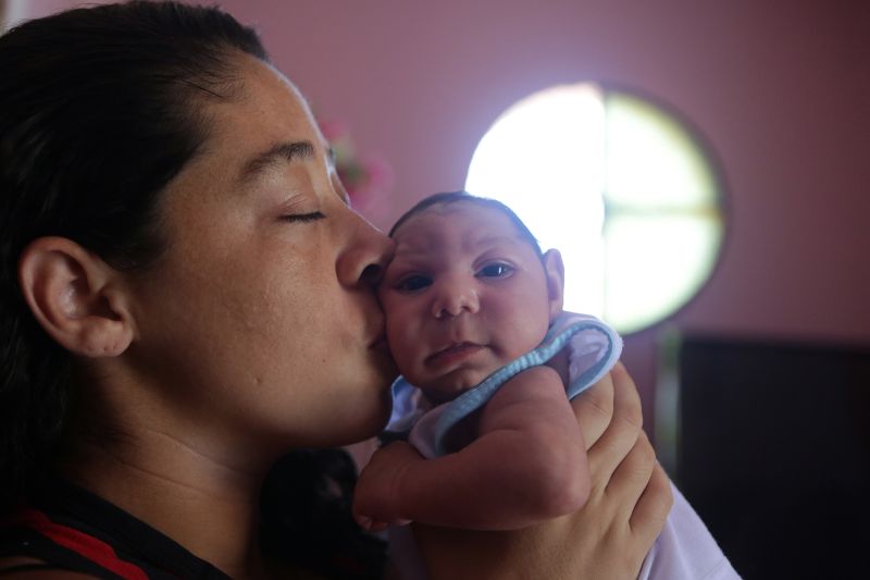 Brazilian baby: Zika is suspected to hamper the growth of unborn babies’ brains.