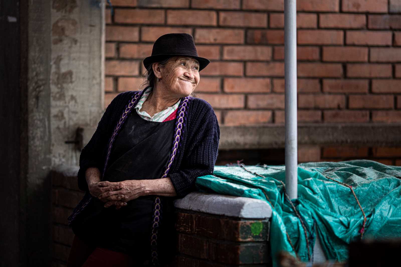 Alte Menschen haben ein Recht auf ein menschenwürdiges Leben: Frau in Sogamoso, Kolumbien.