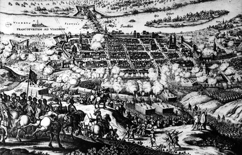 Swedish army besieging Frankfurt on Oder in 1631.