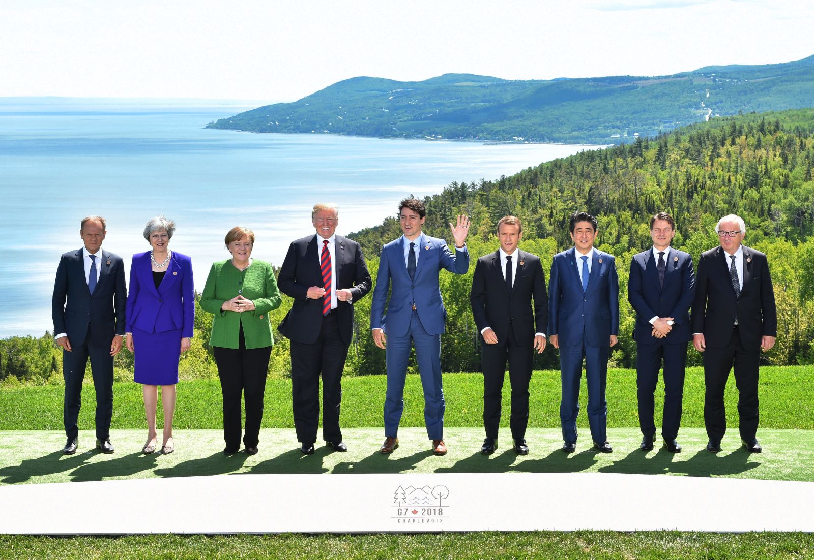 Yoshikazu Okunishi/picture-alliance/AP Photo Spitzenpolitiker beim diesjährigen G7-Gipfel in Quebec.