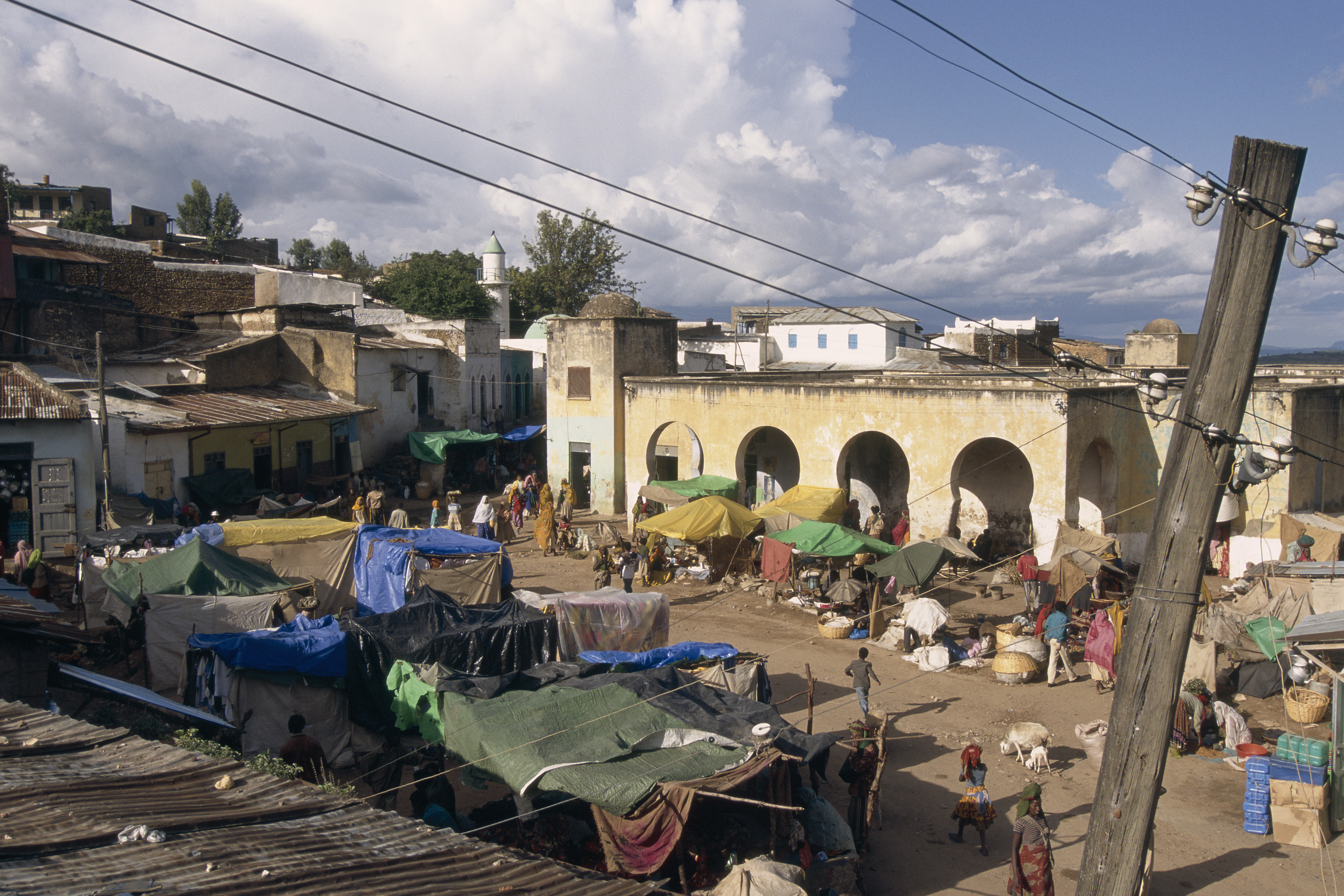 Market in Harar: Ethiopia has used Diaspora bonds to fund the expansion of its power grid.