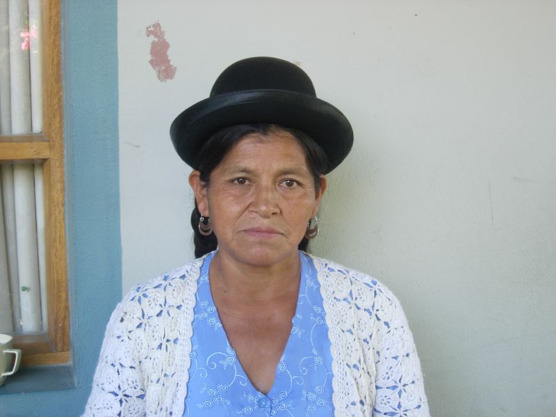 Indigene Frau in Cochabamba, Bolivien.