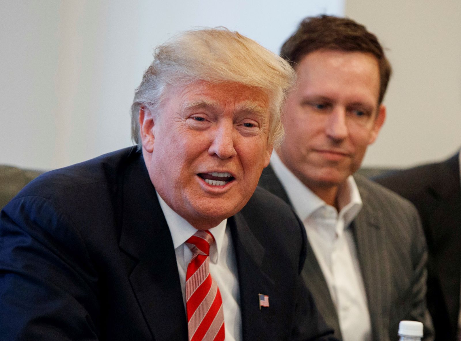 Peter Thiel, the Silicon-Valley billionaire, visiting Donald Trump in New York in late 2016.