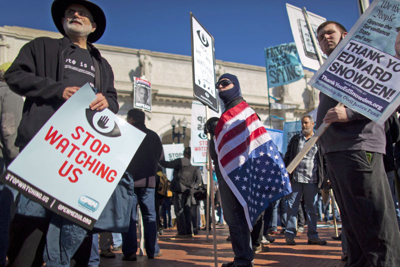 Gegner der Überwachungspolitik der US-Regierung in Washington.