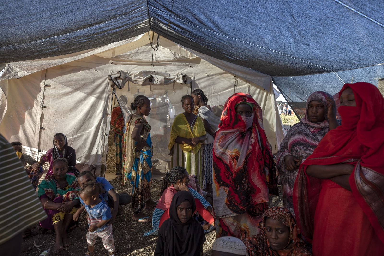 Nariman El-Mofty/picture-alliance/ASSOCIATED PRESS Flüchtlinge aus Tigray im Sudan Anfang Dezember 2020.