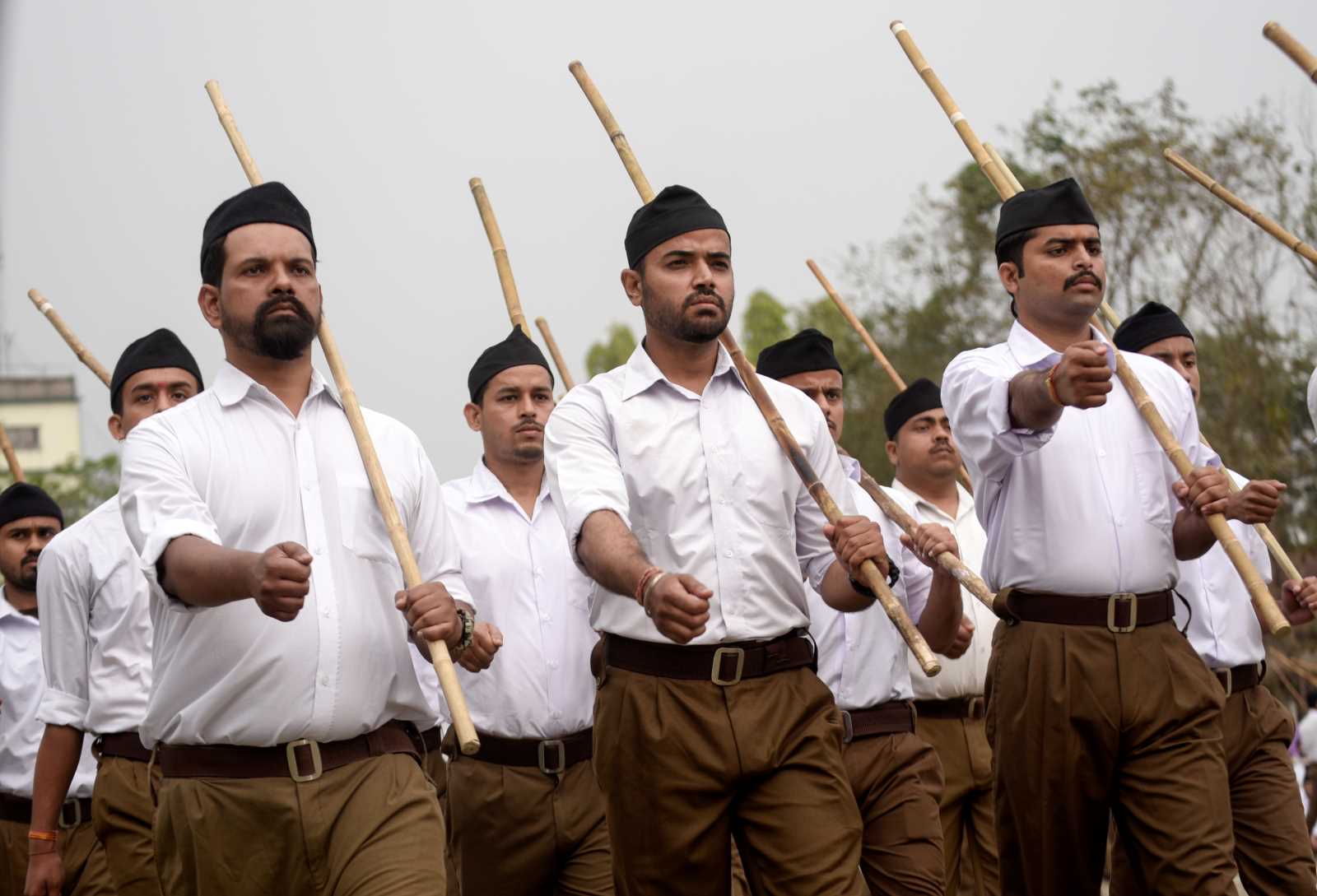 picture-alliance/ZUMAPRESS.com/David Talukdar Hindu supremacists marching in Assam in early 2022.