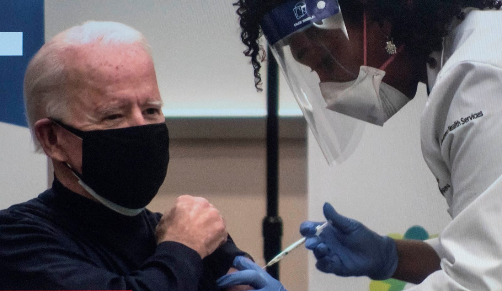 Msnbc/picture-alliance/ZUMAPRESS „Die USA haben Impfstoffe gehortet, anstatt anderen Ländern bei Impfkampagnen zu helfen“: Joe Biden wurde vor Amtsantritt schon Ende Dezember geimpft.