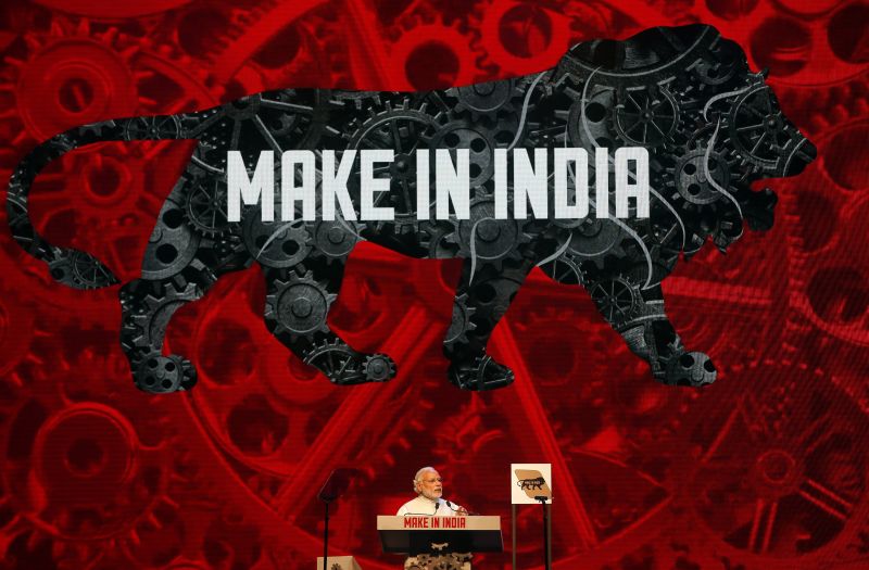 Kakade/picture-alliance/AP Photo Premierminister Narendra Modi auf einer PR-Veranstaltung in Mumbai.