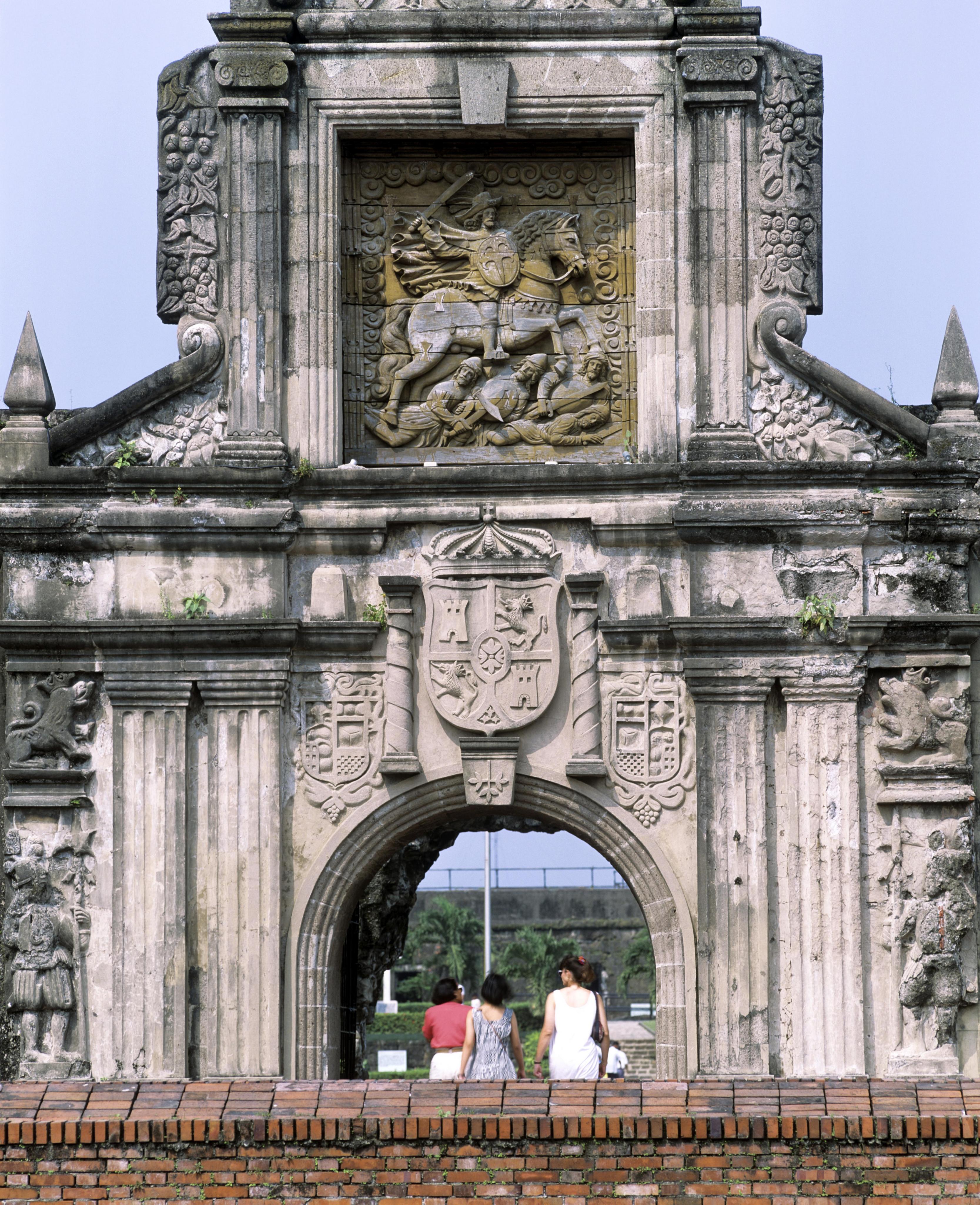 Main gate of Fort Santiago in Manila’s historical centre Intramuros.