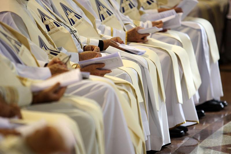 Bishops take part in a service in 2012 celebrating the 50th General Assembly of the National Conference of Brazilian Bishops.