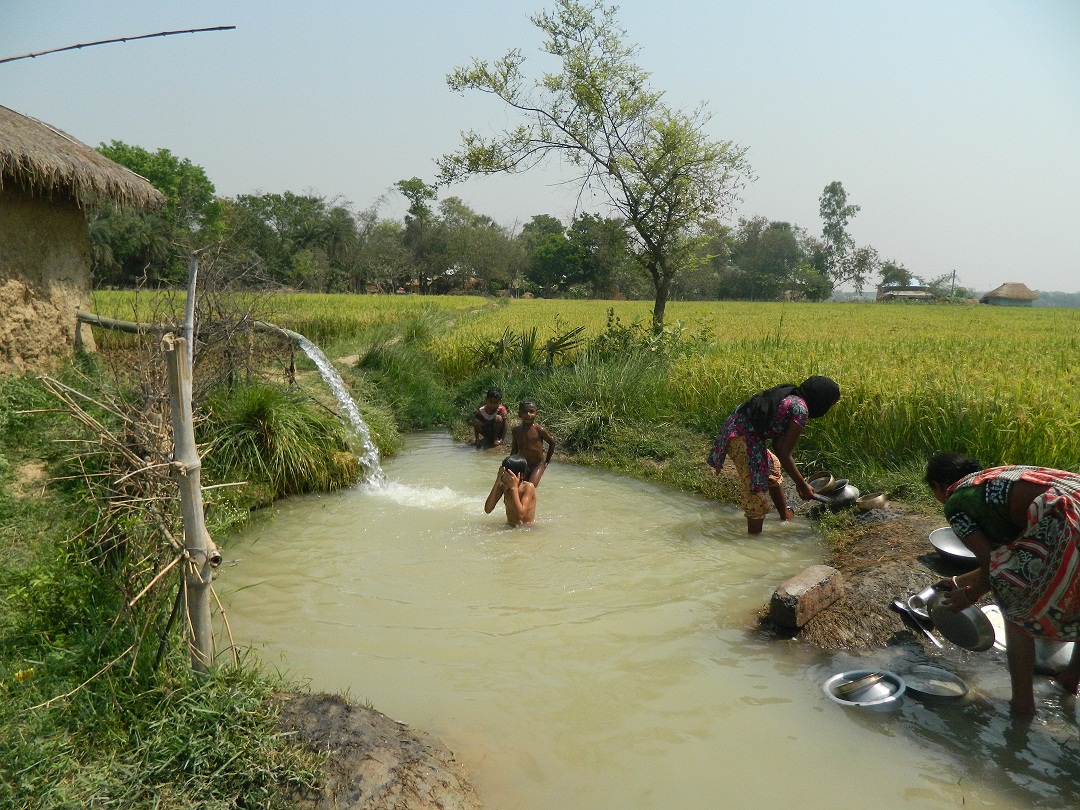 Boro Baski For protection purposes, deep tubewells are often dug inside huts.