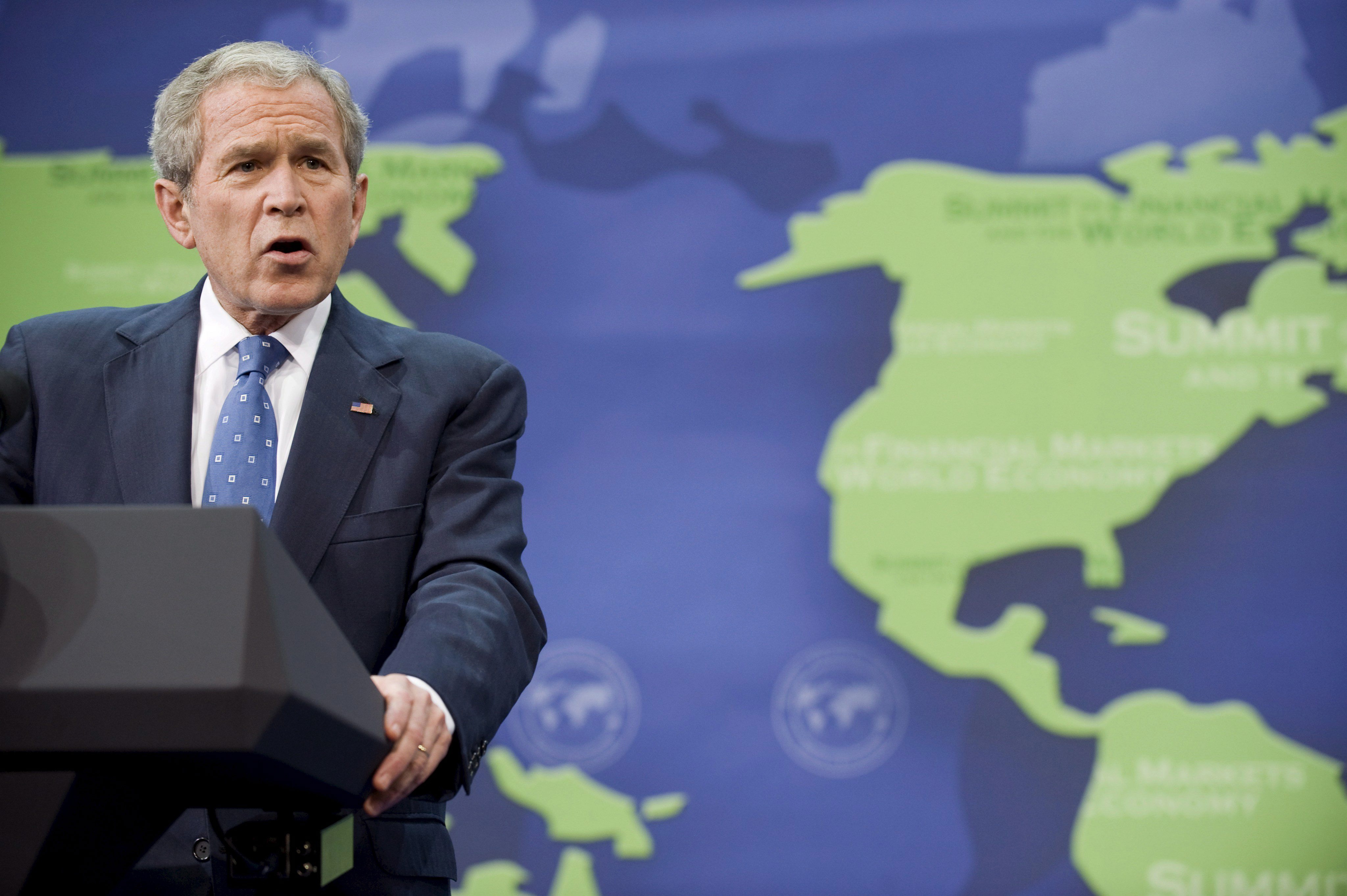 Cavanaugh/picture-alliance/dpa George W. Bush, host of the G20 summit in Washington in November 2008.
