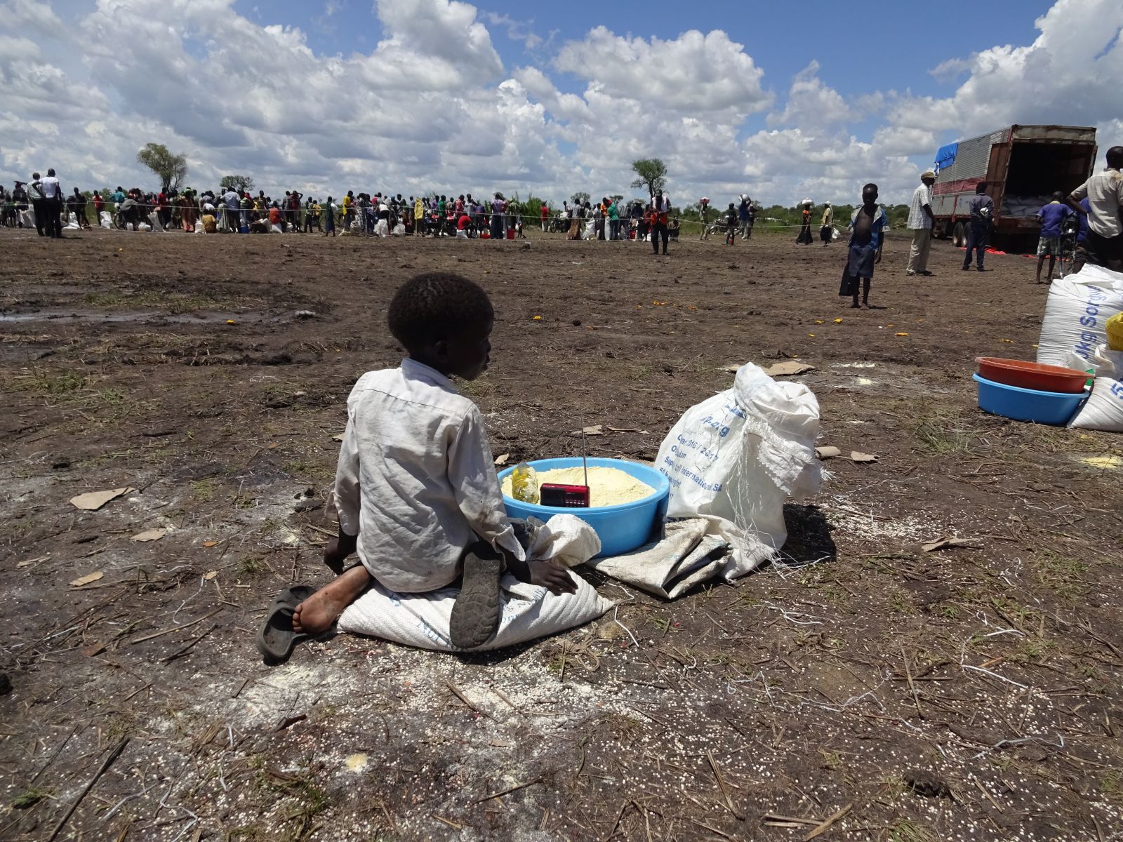 shmy Südsudanesischer Junge im Flüchtlingslager Palorinya, Uganda.