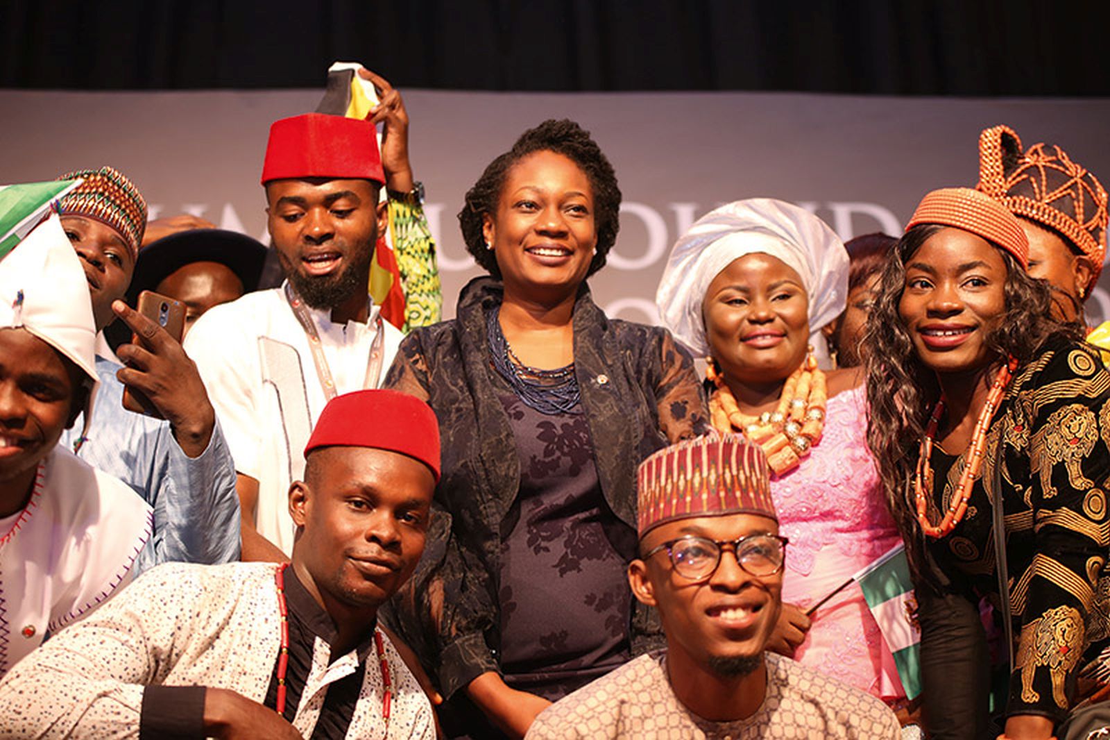 Tony Elumelu Foundation Ifeyinwa Ugochukwu 2019 mit afrikanischen Unternehmensgründern beim Forum der Tony-Elumelu-Stiftung.