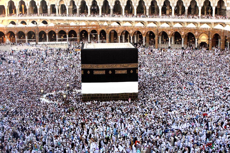 MAXPPP/Picture-Alliance/Lineair Das sunnitische Saudi-Arabien beherbergt den wichtigsten Wallfahrtsort aller Muslime, die Kaaba in Mekka.